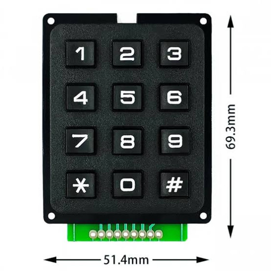 Keypad 12 button 4 X 3 Keypad 12 button 4 X 3