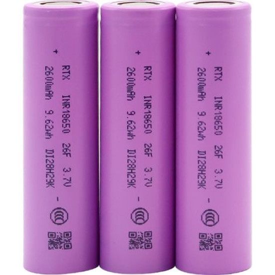 18650 Lithium Ion Battery INR 3.7V Cell (2600mAh) for Electric Bicycles Scooters Battery Pack 18650 Lithium Ion Battery INR 3.7V Cell (2600mAh) for Electric Bicycles Scooters Battery Pack
