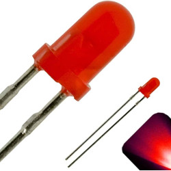 Diffused Red 5mm Through-Hole LED