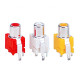 RCA Female Socket 1-Port 2-Pin PCB Mount (Straight, Red)