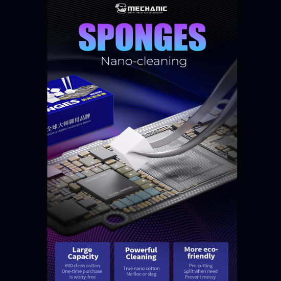Mechanic NC800 Nano-Clean Sponges, No Slagging, Multifunctional Cleaning Tool Mechanic NC800 Nano-Clean Sponges, No Slagging, Multifunctional Cleaning Tool