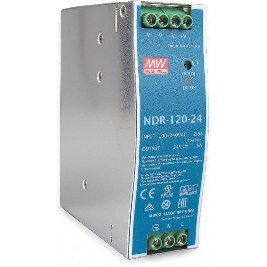 NDR 120W 24V Din Rail-Mounted switching power supply Features 24v 5A NDR 120W 24V Din Rail-Mounted switching power supply Features 24v 5A