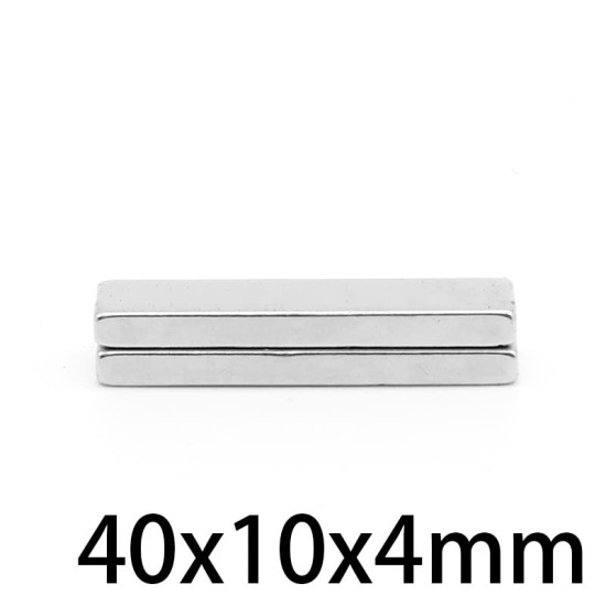 N52 Rectangle Neodymium Magnet (40mm x 10mm x 4mm)