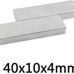 N52 Rectangle Neodymium Magnet (40mm x 10mm x 4mm)