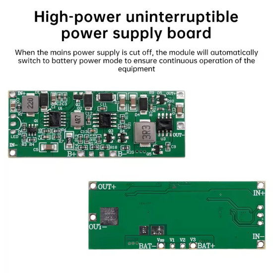 DC 12V 36W 3A Fast Charging/ Discharging Uninterruptible Power Supply - for 3S 18650 Lithium Automatic Switching