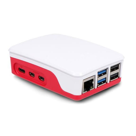 Raspberry Pi 5 Case - Red/White Raspberry Pi 5 Case - Red/White