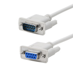 Industrial DB9 Male to Female RS232 Extension Cable - 1m