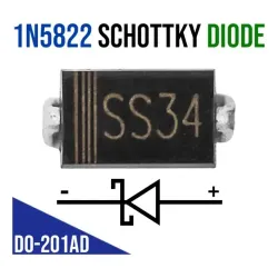 1N5822 SMD Schottky Barrier Diode (3A 40V)