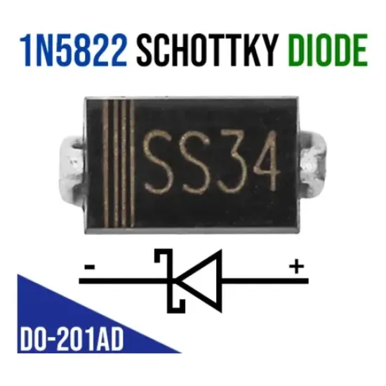 1N5822 SMD Schottky Barrier Diode (3A 40V)