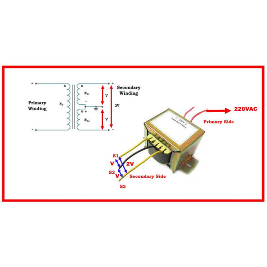 Step-Down Power Transformer 220V AC to 9V AC 1A