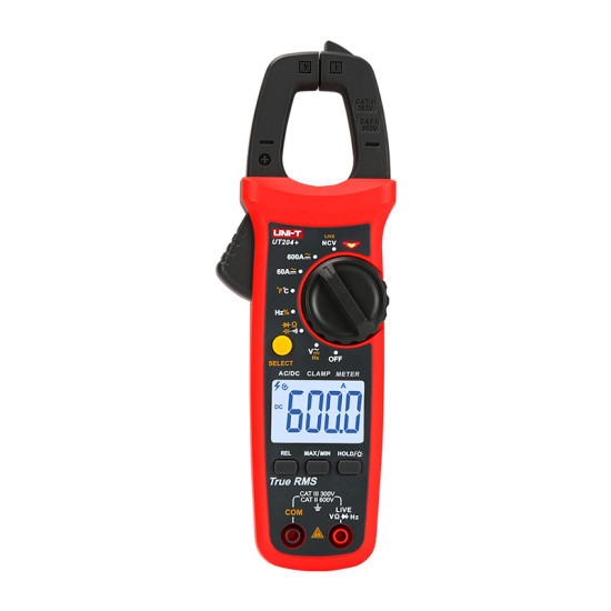UNI-T UT204+ Digital Clamp Meter (AC/DC 600A, True RMS) UNI-T UT204+ Digital Clamp Meter (AC/DC 600A, True RMS)