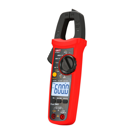 UNI-T UT204+ Digital Clamp Meter (AC/DC 600A, True RMS) UNI-T UT204+ Digital Clamp Meter (AC/DC 600A, True RMS)