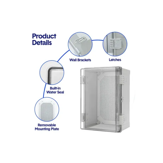 IP65 ABS Waterproof Junction Box with Transparent Lid (150x100x70mm)