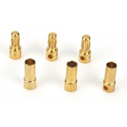 Gold Bullet Connectors 3.5mm (Set of 3)