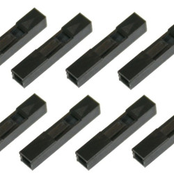 Crimp Connector Housing: 1x1-Pin 25-Pack 0.1" (2.54mm) 