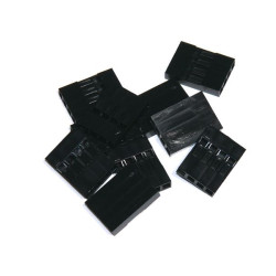 Crimp Connector Housing: 1x4-Pin 25-Pack 0.1" (2.54mm) 